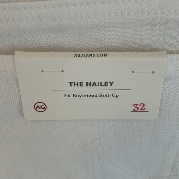 AG-ED Adriano Goldschmeid The Hailey Ex-Boyfriend Roll Up Shorts White - Picture 9 of 10